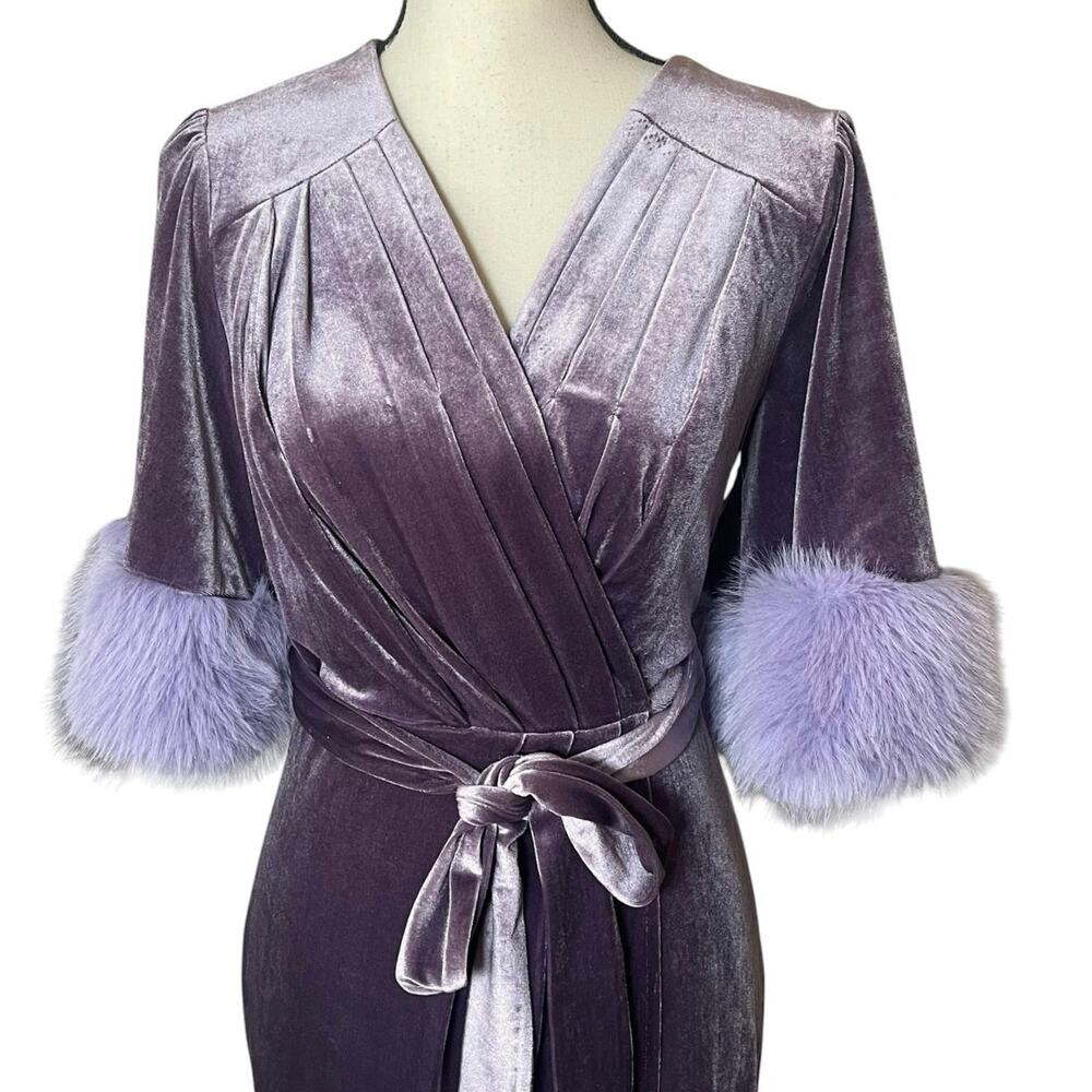 HOLLYWOODLAND by Elle Rebel The 5th Avenue Dress in Lavender Glam Retro Pin Up - Picture 4 of 13